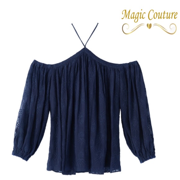 Rebecca Taylor Open Shoulder Selina Top💙💙💙 - Picture 6 of 13